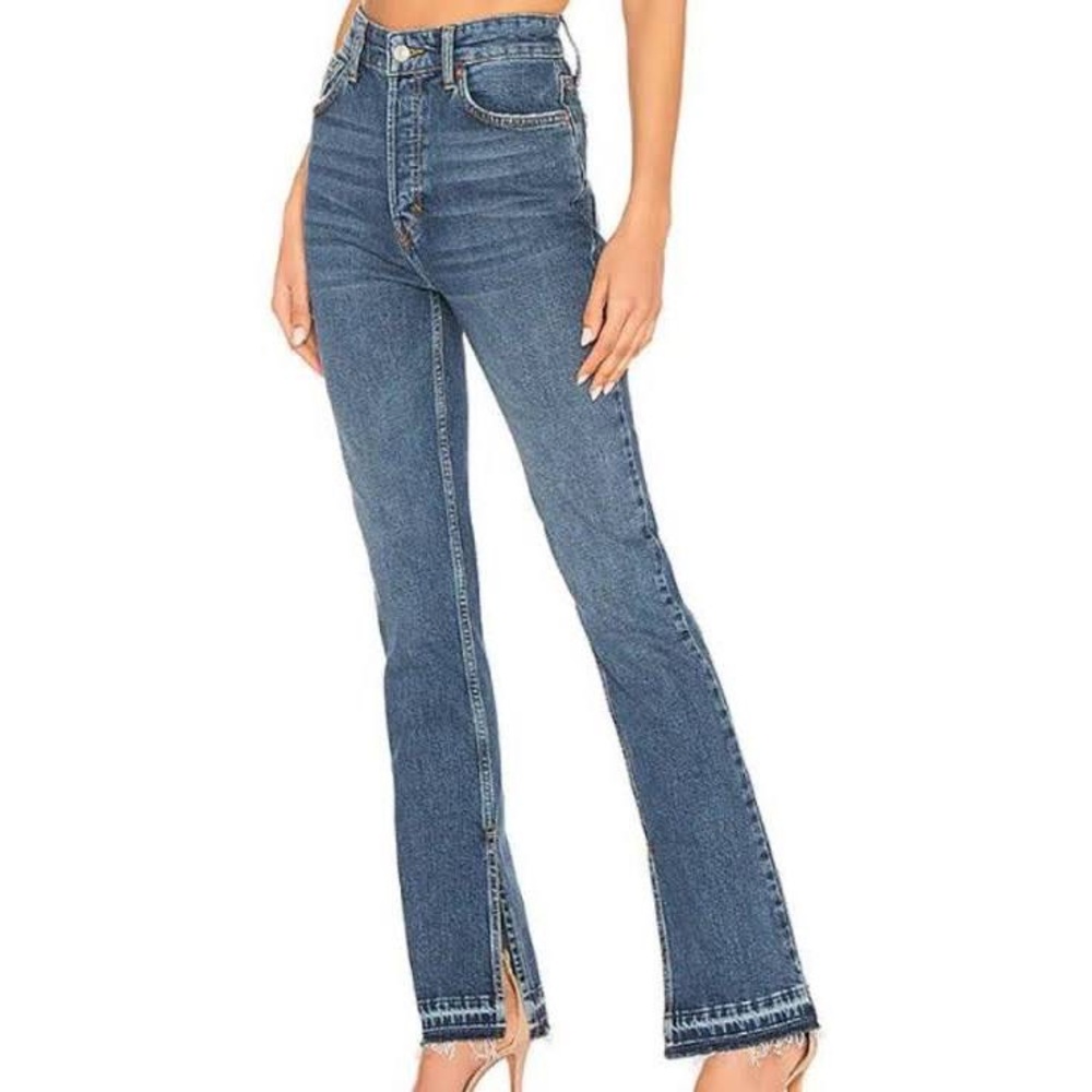 Free People Emmy Split Hem Bootcut Jeans